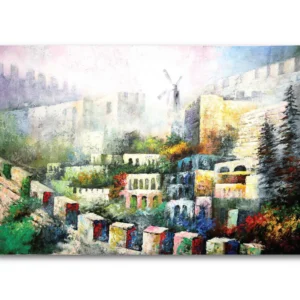 תחנת הרוח בימין משה  - ציור מקורי